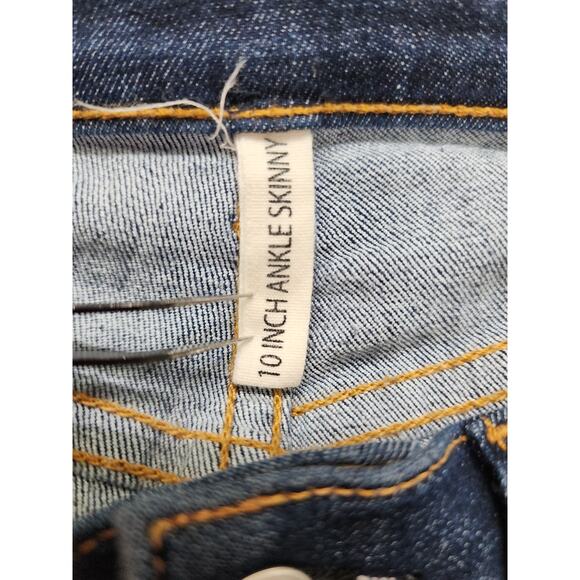 Rag & Bone 10 Inch Ankle Skinny Jeans Size 26 Blue High Rise Raw Hem Stretch - Picture 7 of 15